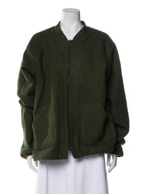 Filson Vintage 90s 100% Wool Olive Green Forestry Field Zip Jacket